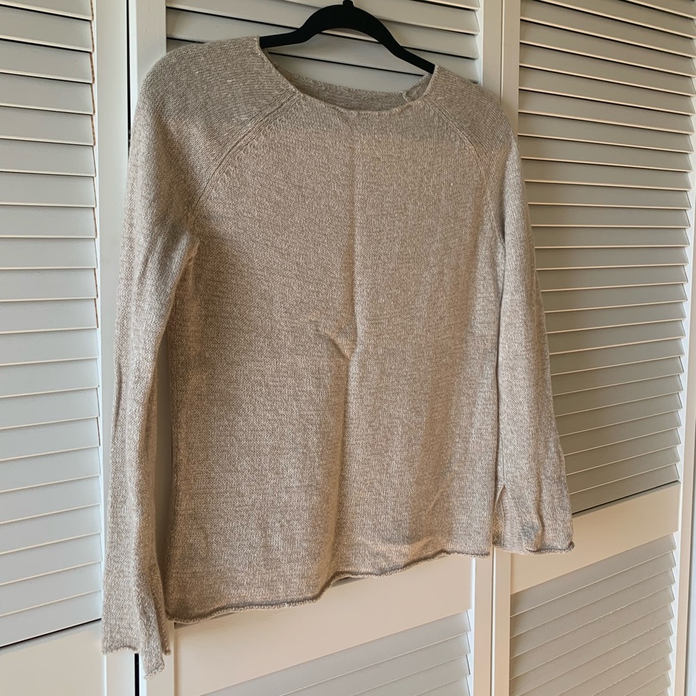 Theory linen cashmere blend sweater top size S